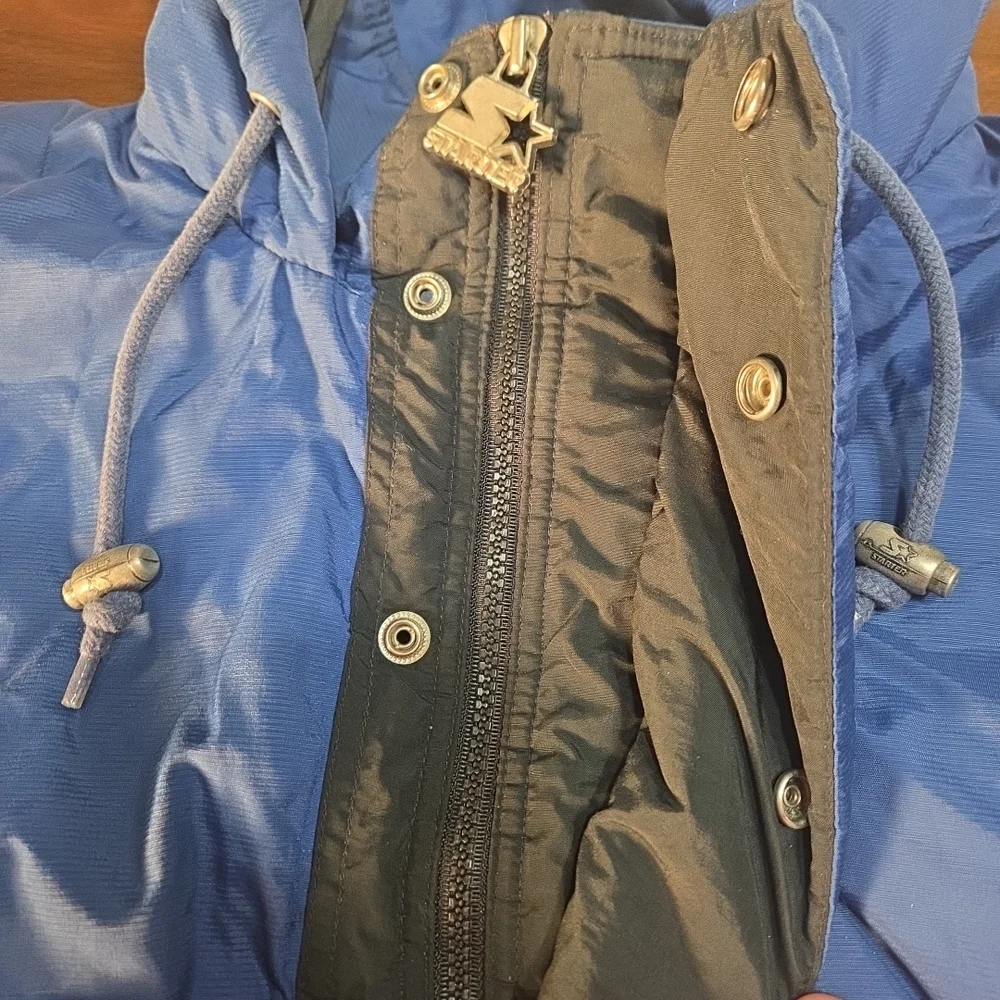 Vintage 90's Starter Pullover Front Pouch Blue Kentucky Jacket Size Large - Picture 5 of 11